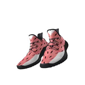 All-Over Print Lace Up Knit Chunky Sneakers