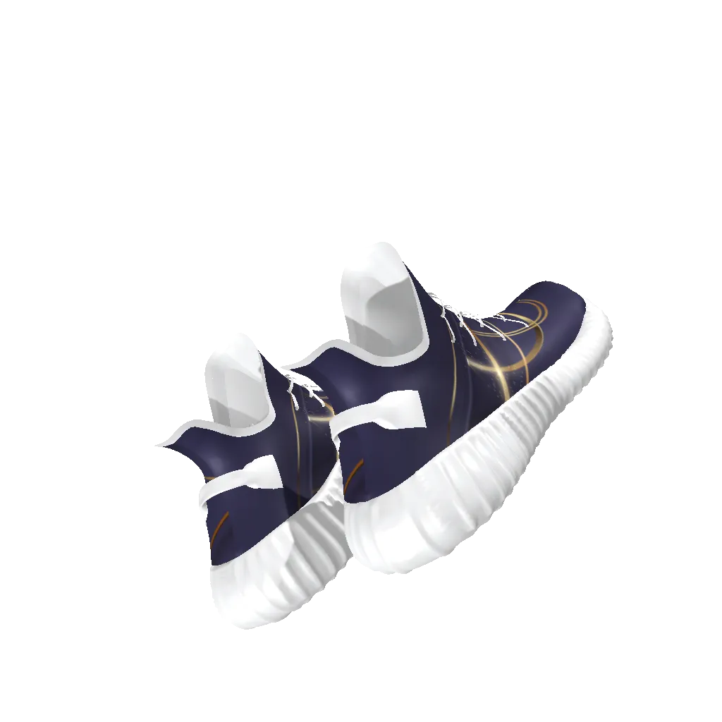 All-Over Print Lace Up Knit Chunky Sneakers