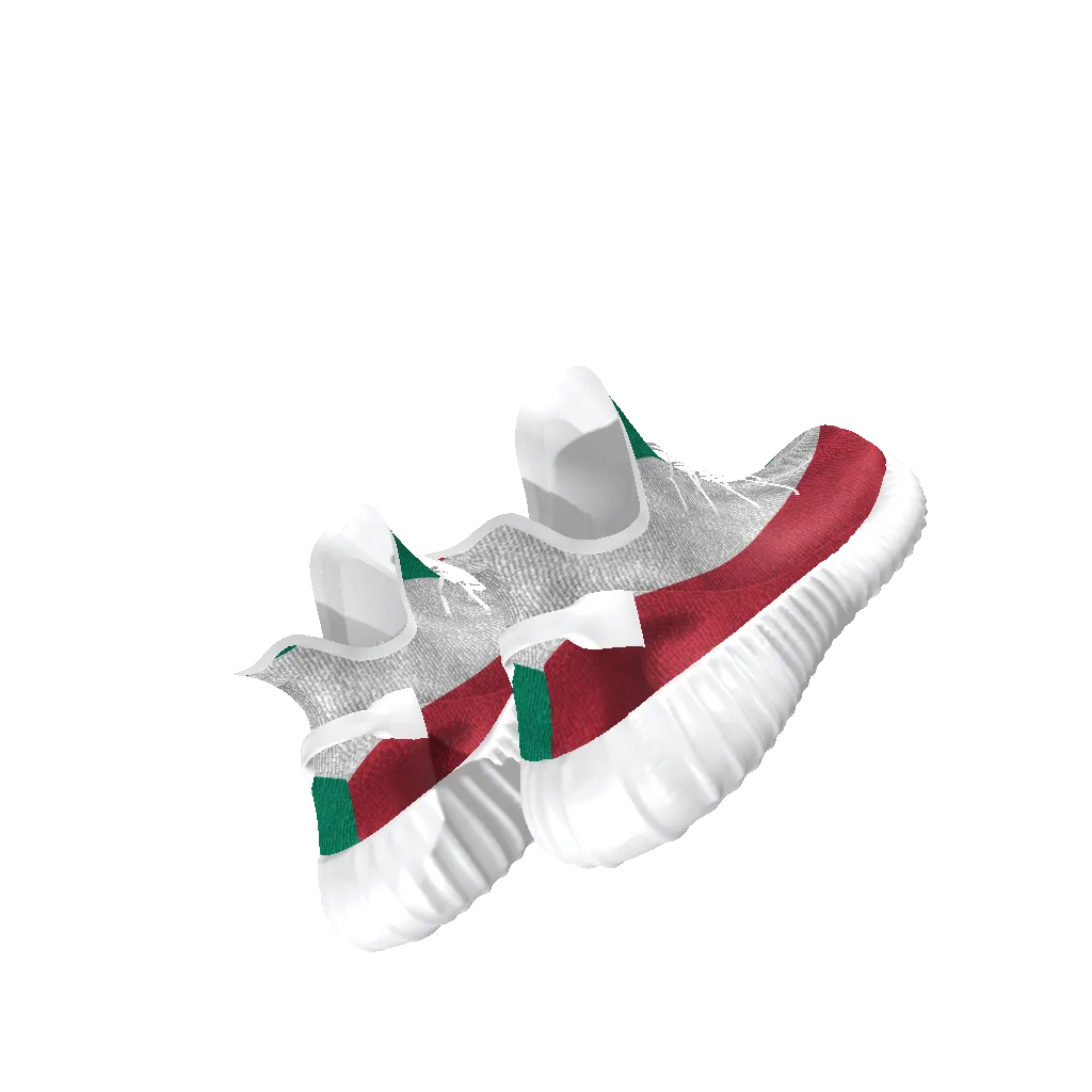 All-Over Print Lace Up Knit Chunky Sneakers