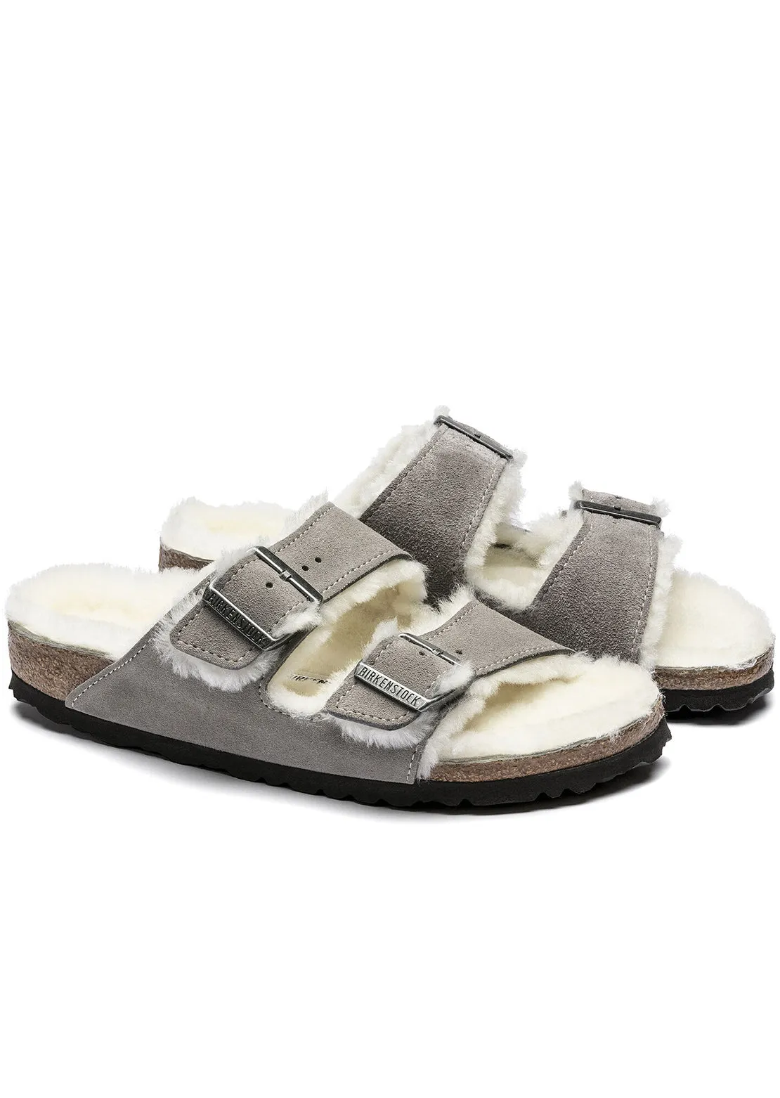 Birkenstock Women's Arizona Shearling Suede Narrow Sandals