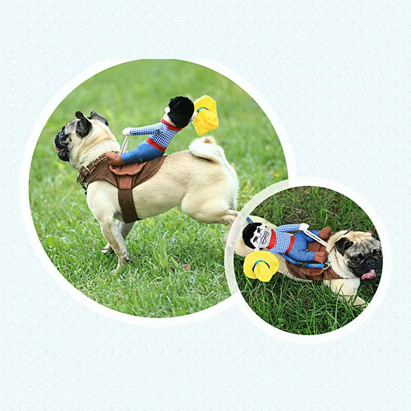 Dog's Cowboy Riding Costume