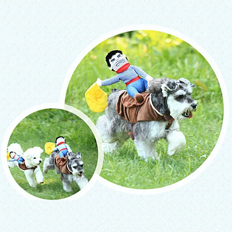 Dog's Cowboy Riding Costume