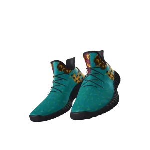 Earth Shakers Sneakers - All-Over Print Lace Up Knit Chunky Sneakers