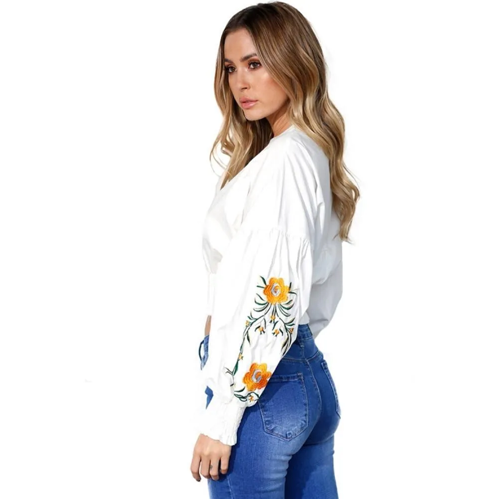 Floral Crop Sweatshirt