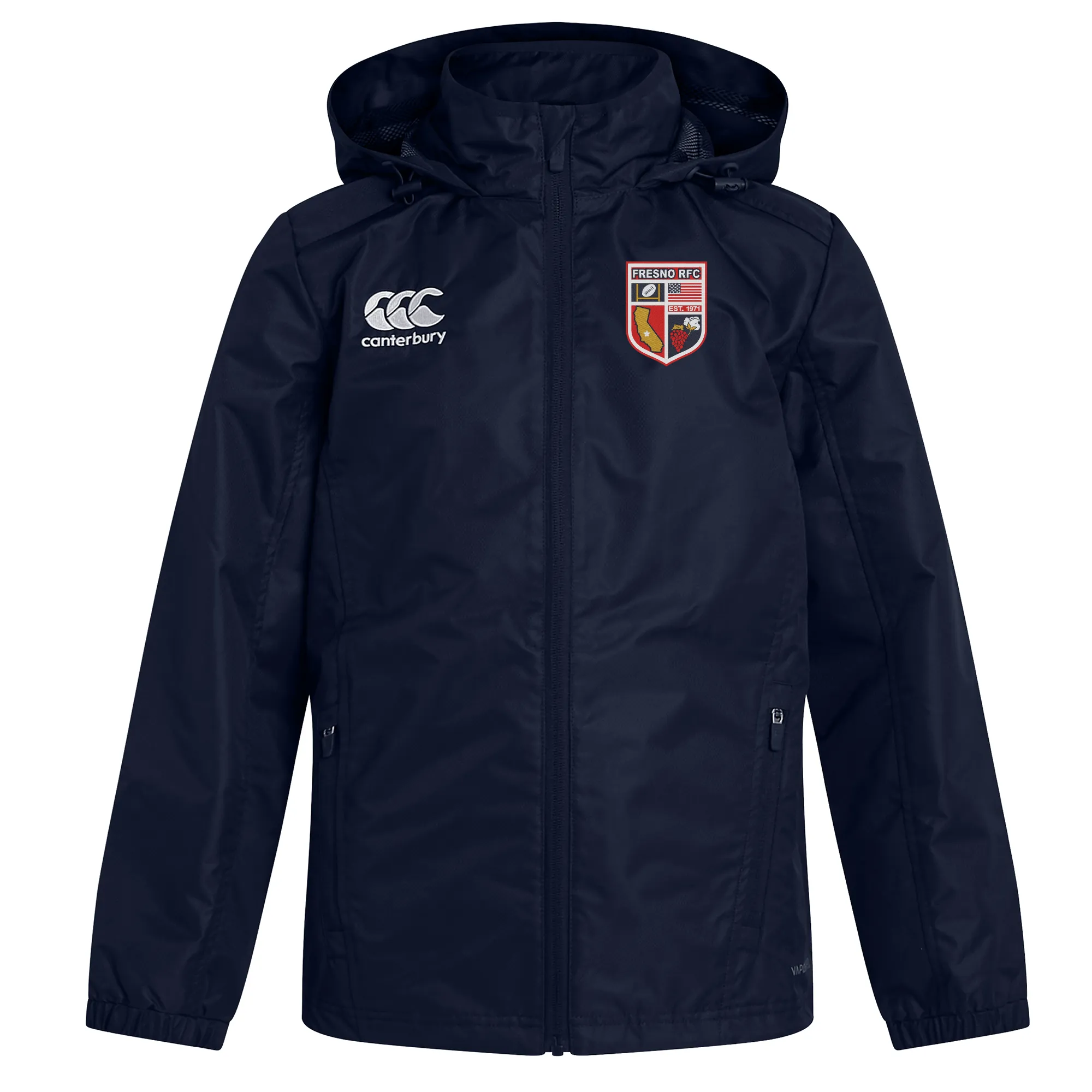 Fresno RFC Club Vaposhield Full Zip Rain Jacket by Canterbury