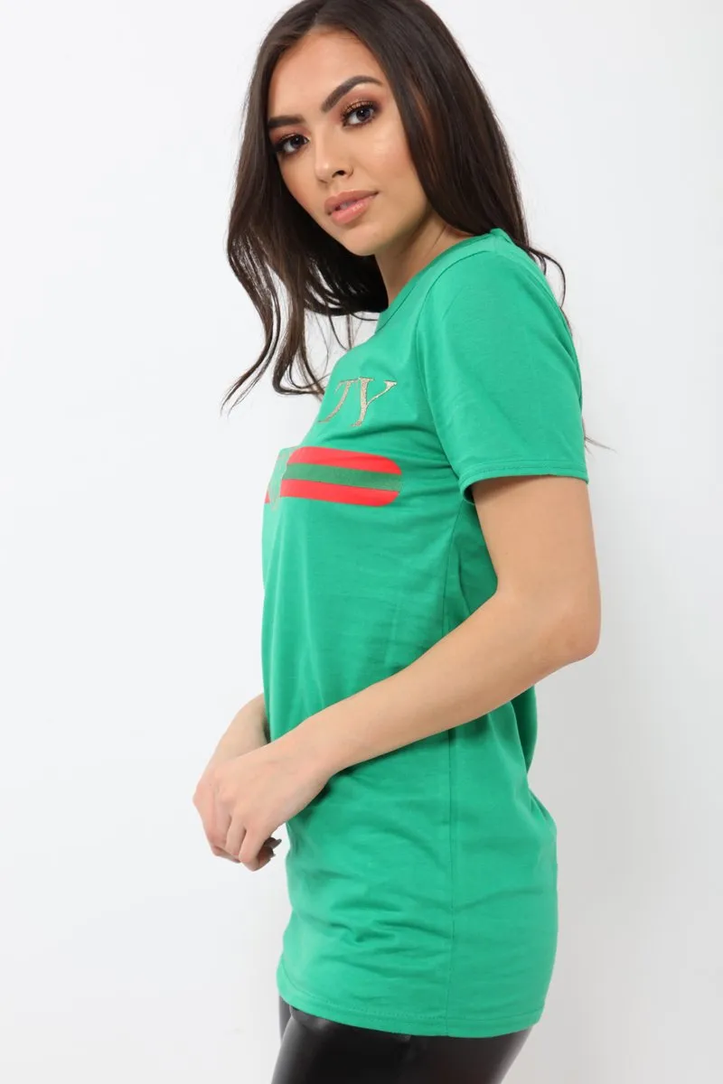 Green Guilty Slogan T-shirt - Ava