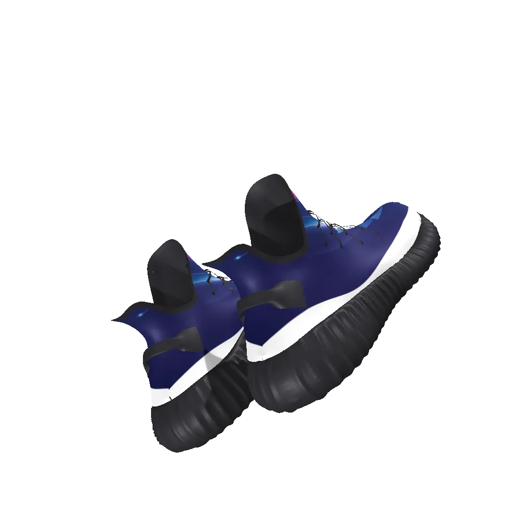 Haze Sneakers - All-Over Print Lace Up Knit Chunky Sneakers