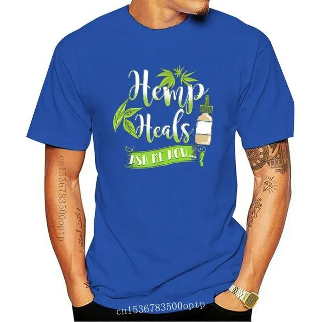 Hemp Heals Cbd Oil T-Shirt Casual Print Fashion Tee Shirt New Fashion Design