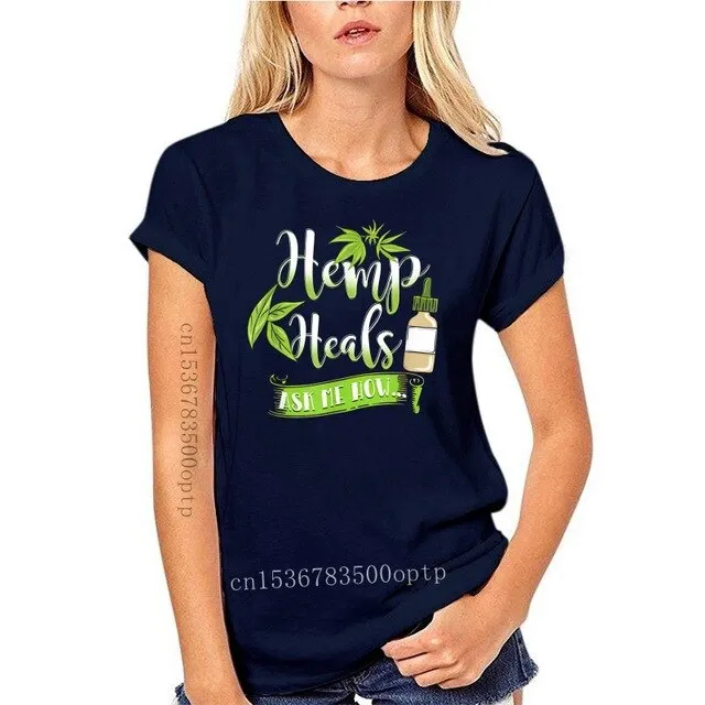 Hemp Heals Cbd Oil T-Shirt Casual Print Fashion Tee Shirt New Fashion Design