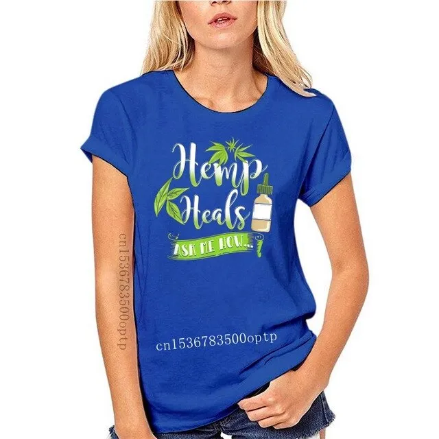 Hemp Heals Cbd Oil T-Shirt Casual Print Fashion Tee Shirt New Fashion Design