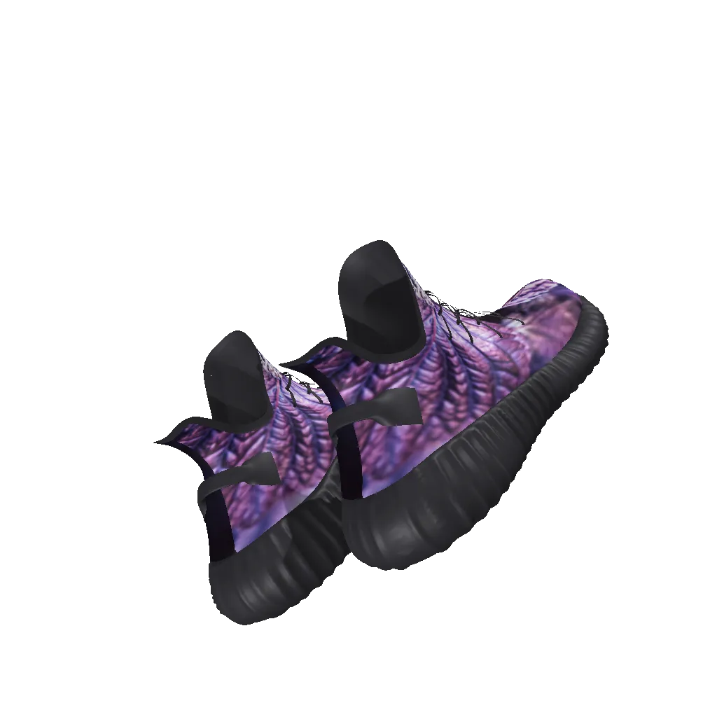 Holy Basil Sneakers - All-Over Print Lace Up Knit Chunky Sneakers