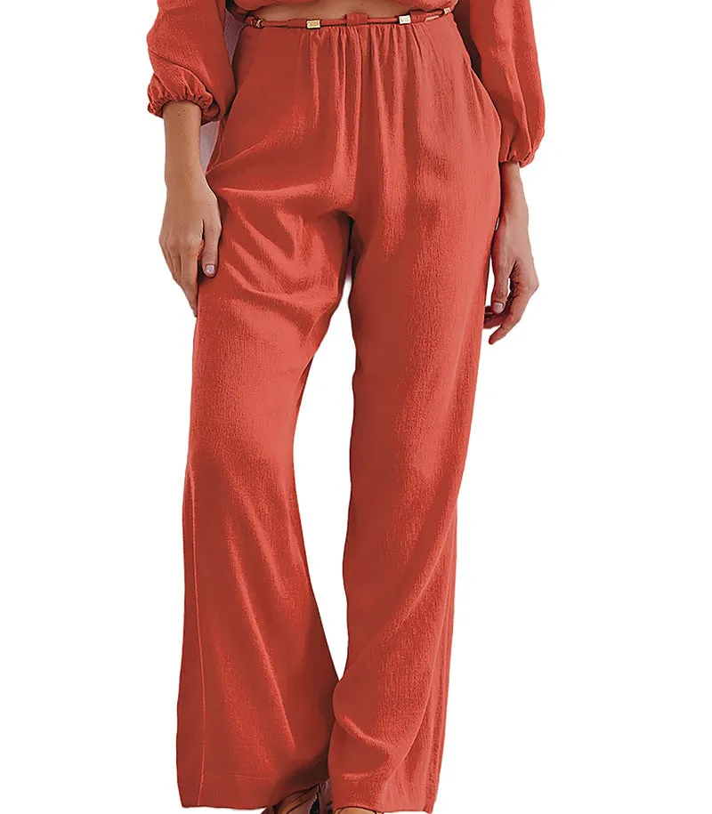 Ino Detail Long Sleeve Blouse-Miko Detail Pants ::RET
