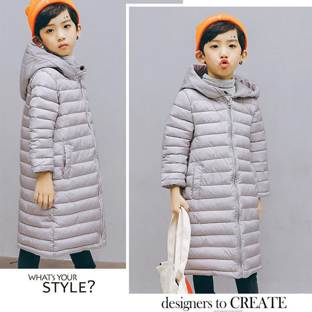 Kids Long Winter Warm Coat
