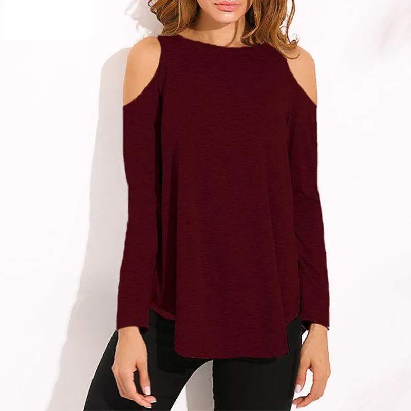 Loose Open Shoulder Shirt