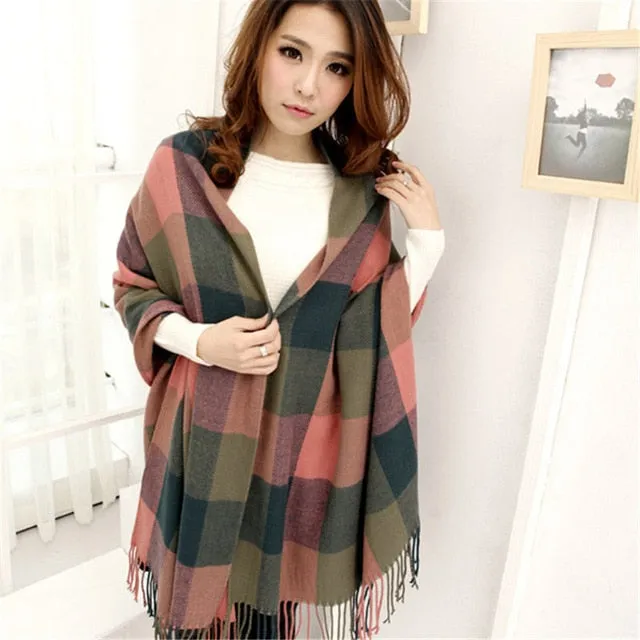 Luxury Knitted Shawl Scarf and Wrap-around