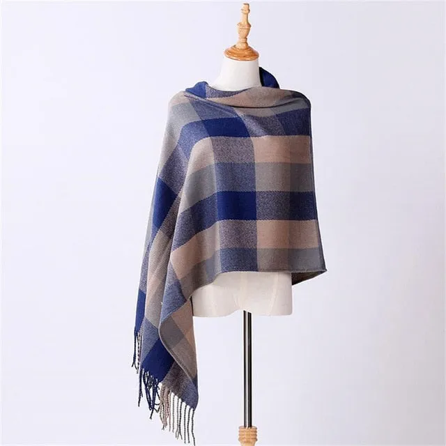 Luxury Knitted Shawl Scarf and Wrap-around
