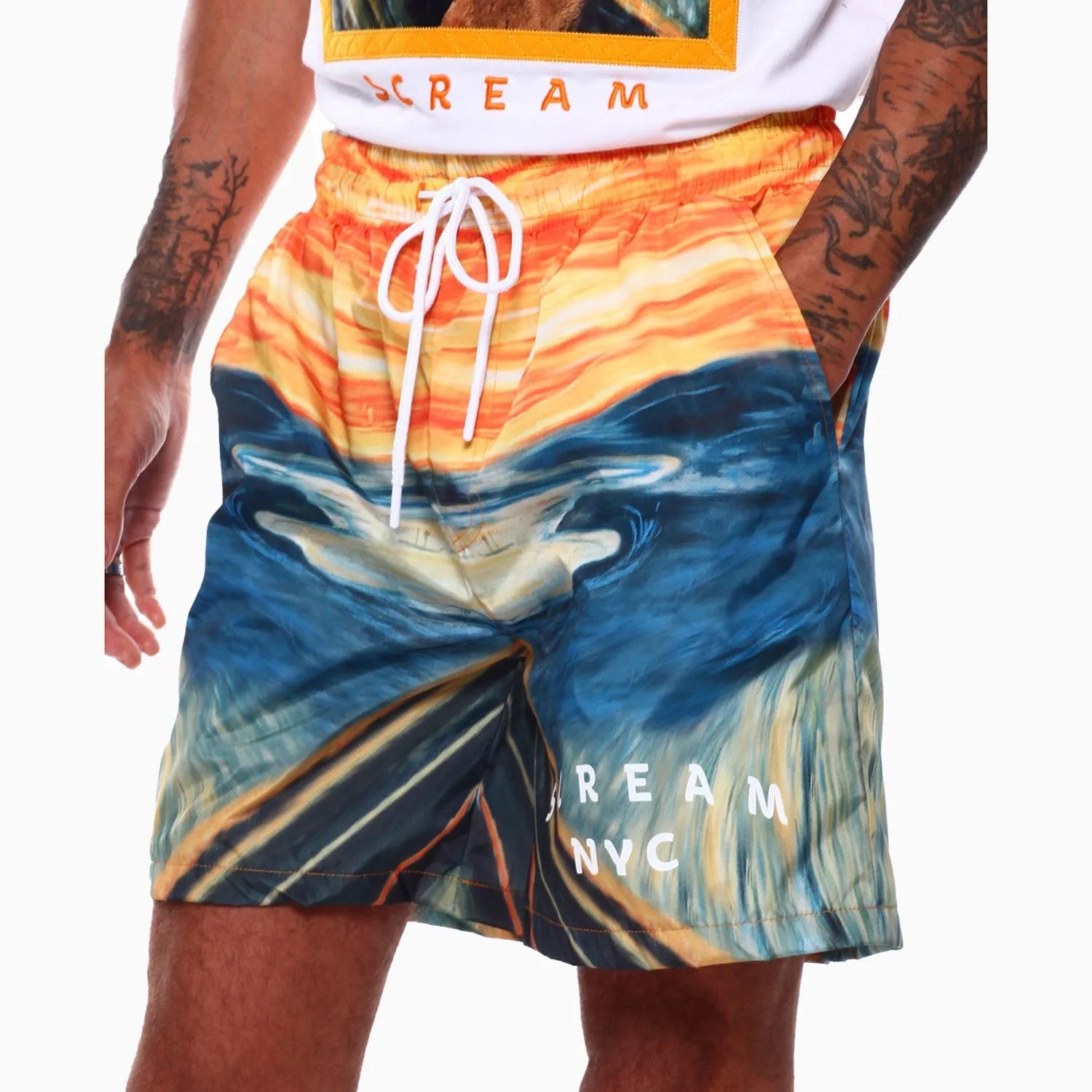 Men's Scream T Shirt And Shorts Outfit