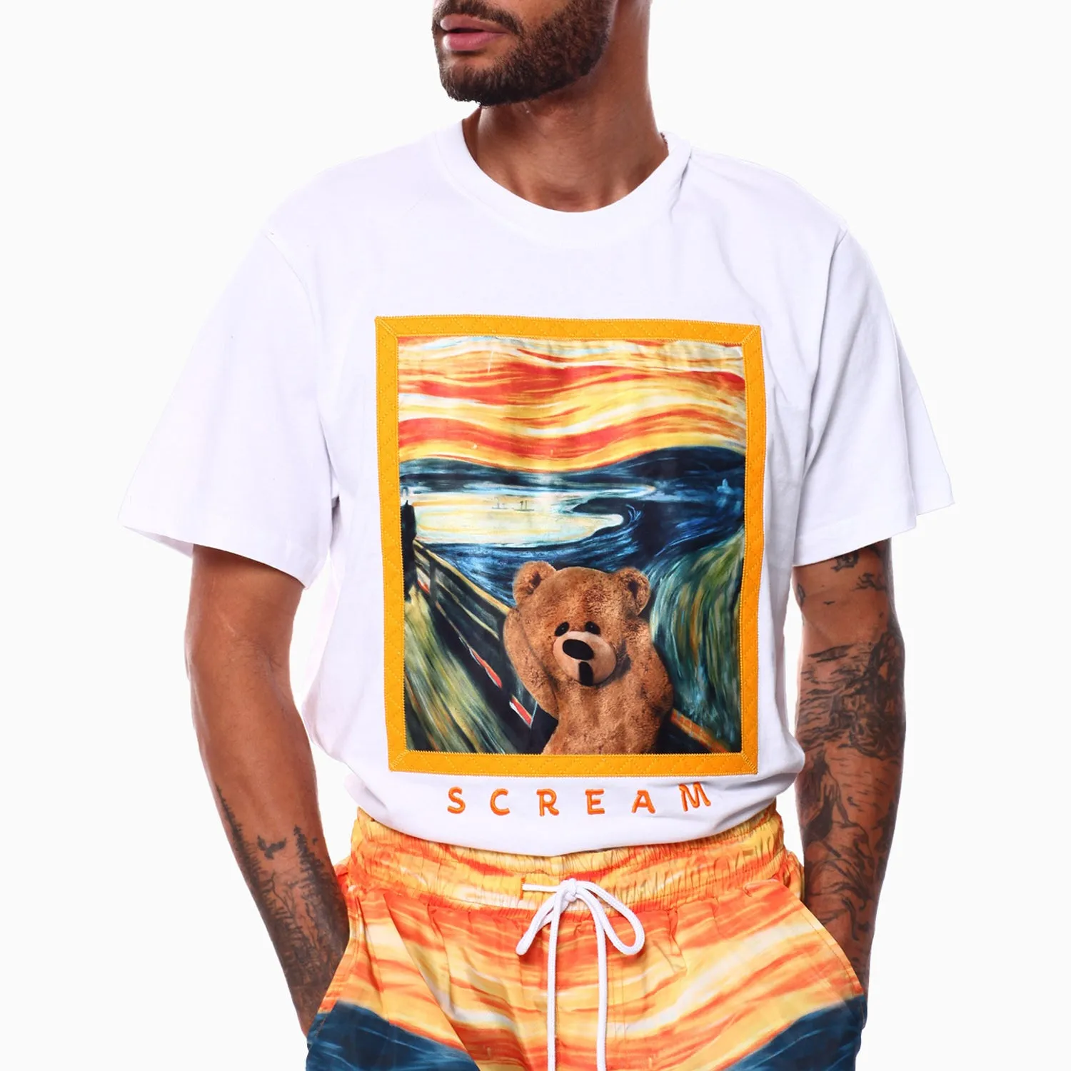 Men's Scream T Shirt And Shorts Outfit