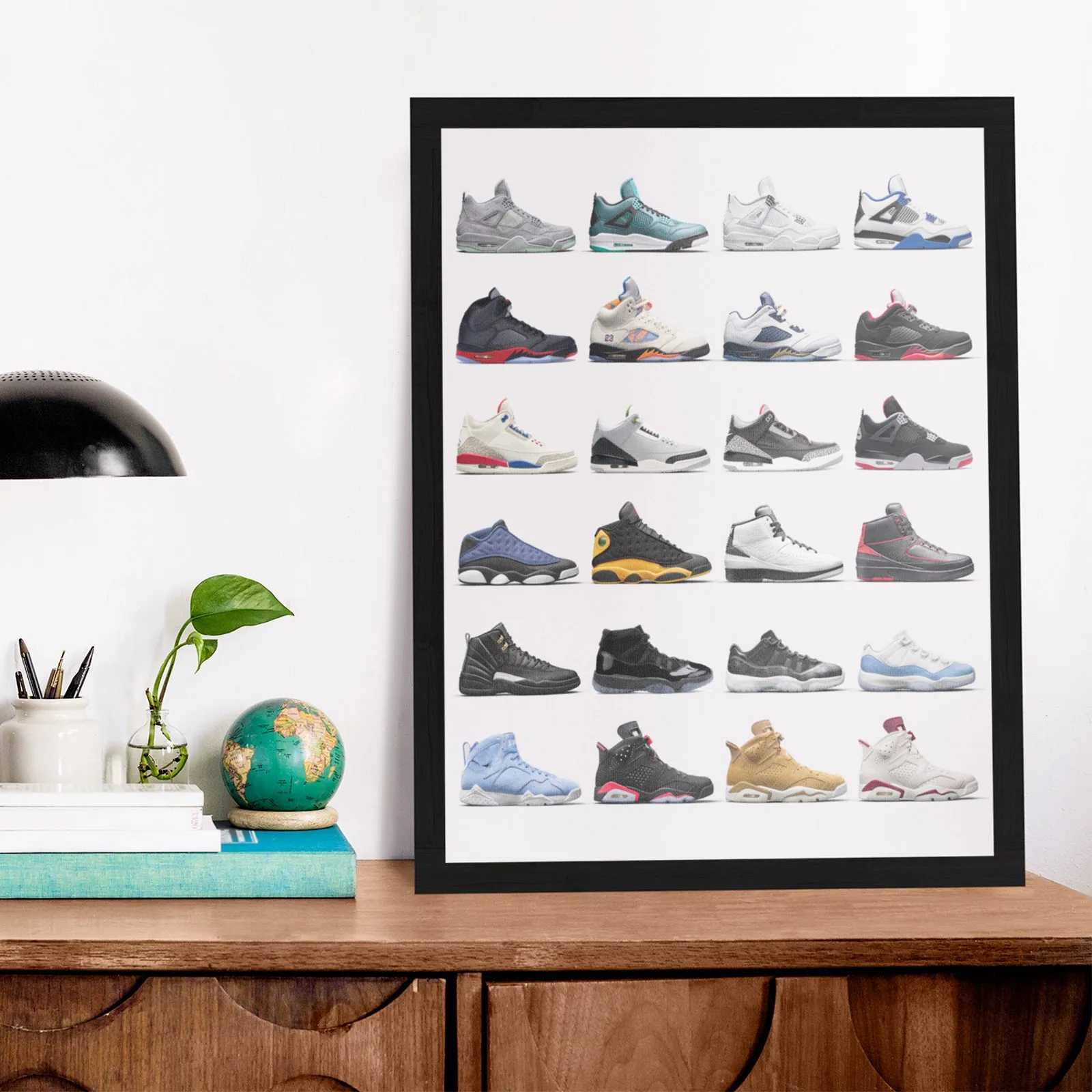 Nike Air Jordans Hall of Fame Poster - Michael Jordan Wall Art