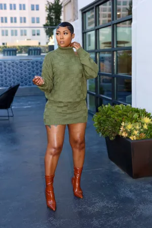 Noelle Skirt Set (Olive)