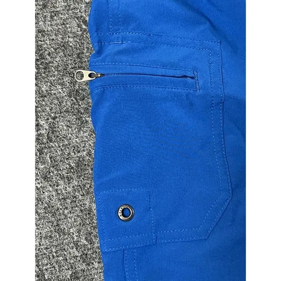 Patagonia Swim Trunks Women 6 Blue Cargo Drawstring Swimwear Pocket Board Shorts