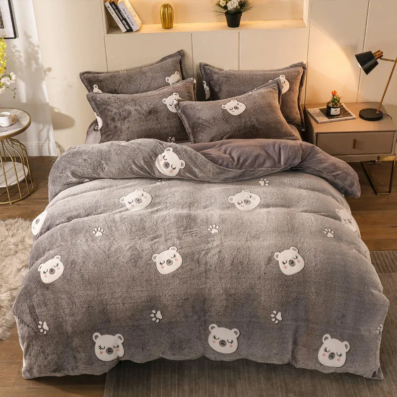 Plush Warm Winter Fleece Duvet Cover