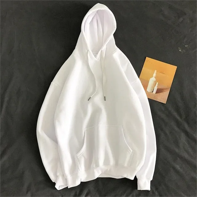 Privathinker Woman's Sweatshirts Solid 12 Colors Korean Female Hooded Pullovers 2020 Cotton Thicken Warm Oversized Hoodies Women