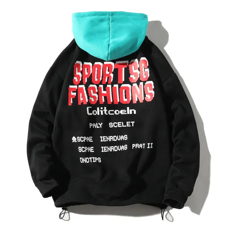 "SPORT" SWEATSHIRT HOODIE À CAPUCHE NOIR - URB1™