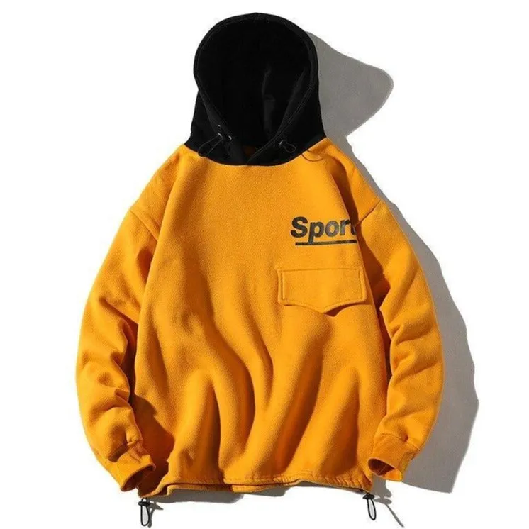 "SPORT" SWEATSHIRT HOODIE À CAPUCHE NOIR - URB1™