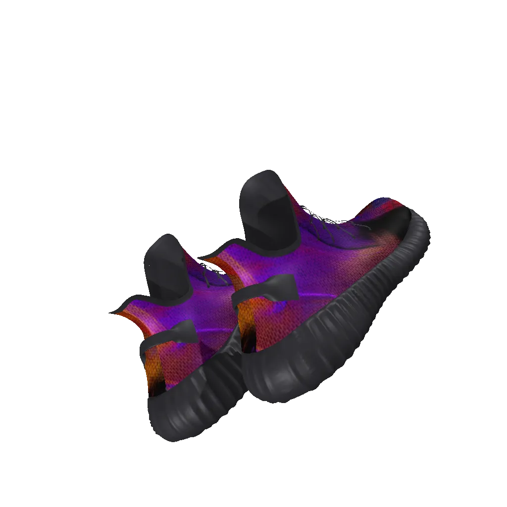 Real Party Sneakers - All-Over Print Lace Up Knit Chunky Sneakers
