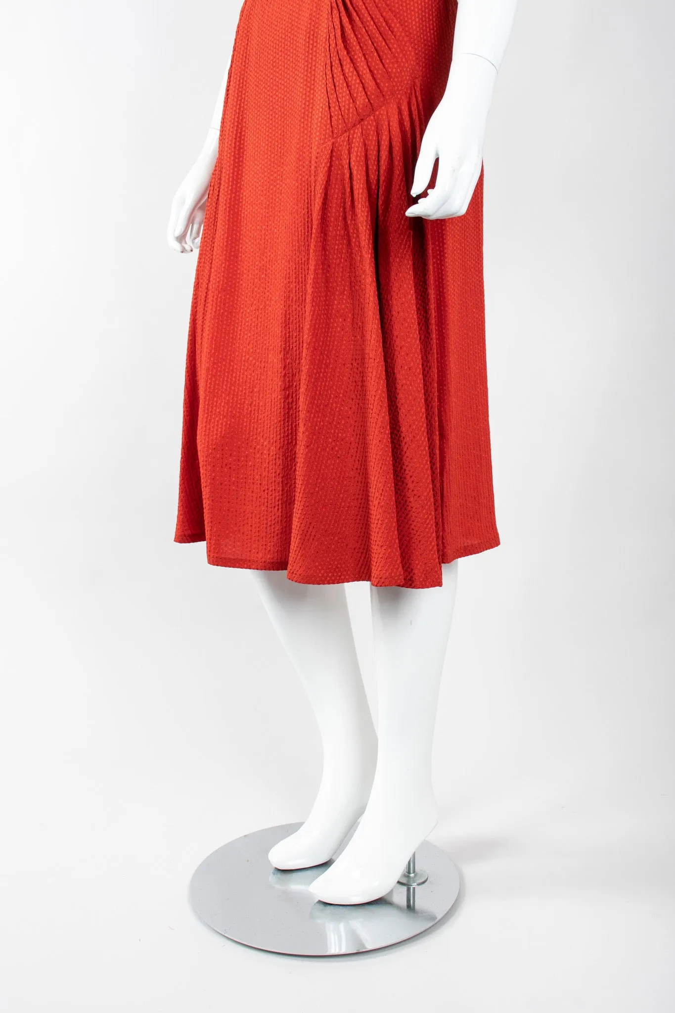 Silk Seersucker Tie Top & Skirt Set