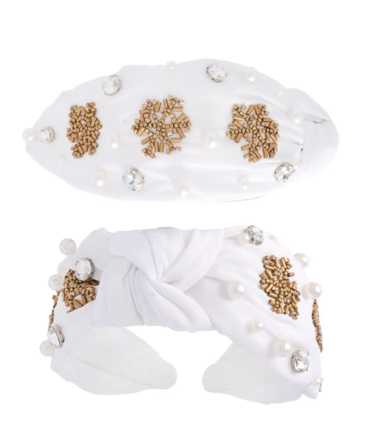 Snowflake Beaded Headband