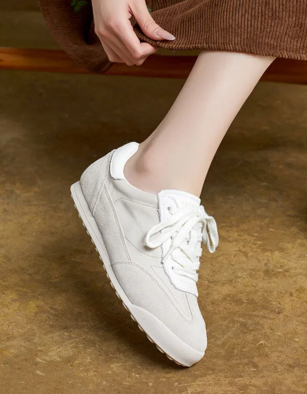 Spring Light Weight Casual Flat White Sneakers