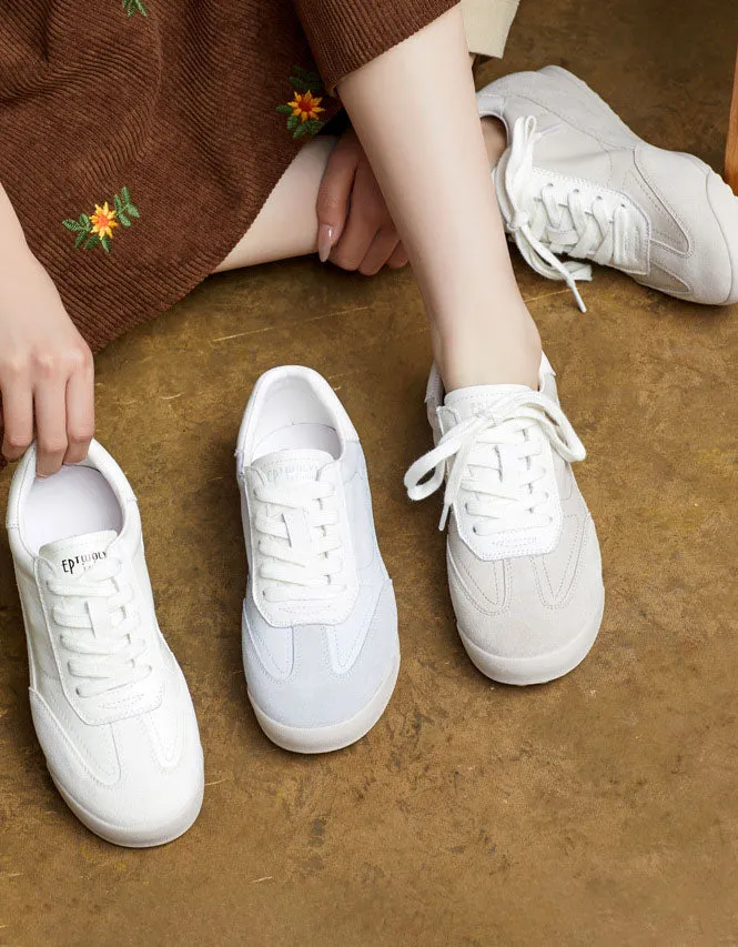 Spring Light Weight Casual Flat White Sneakers