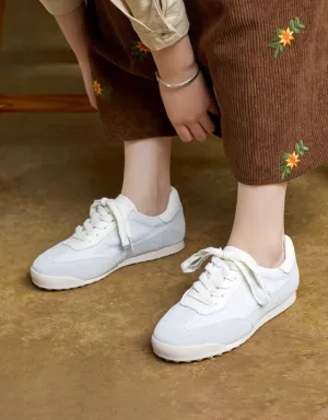 Spring Light Weight Casual Flat White Sneakers