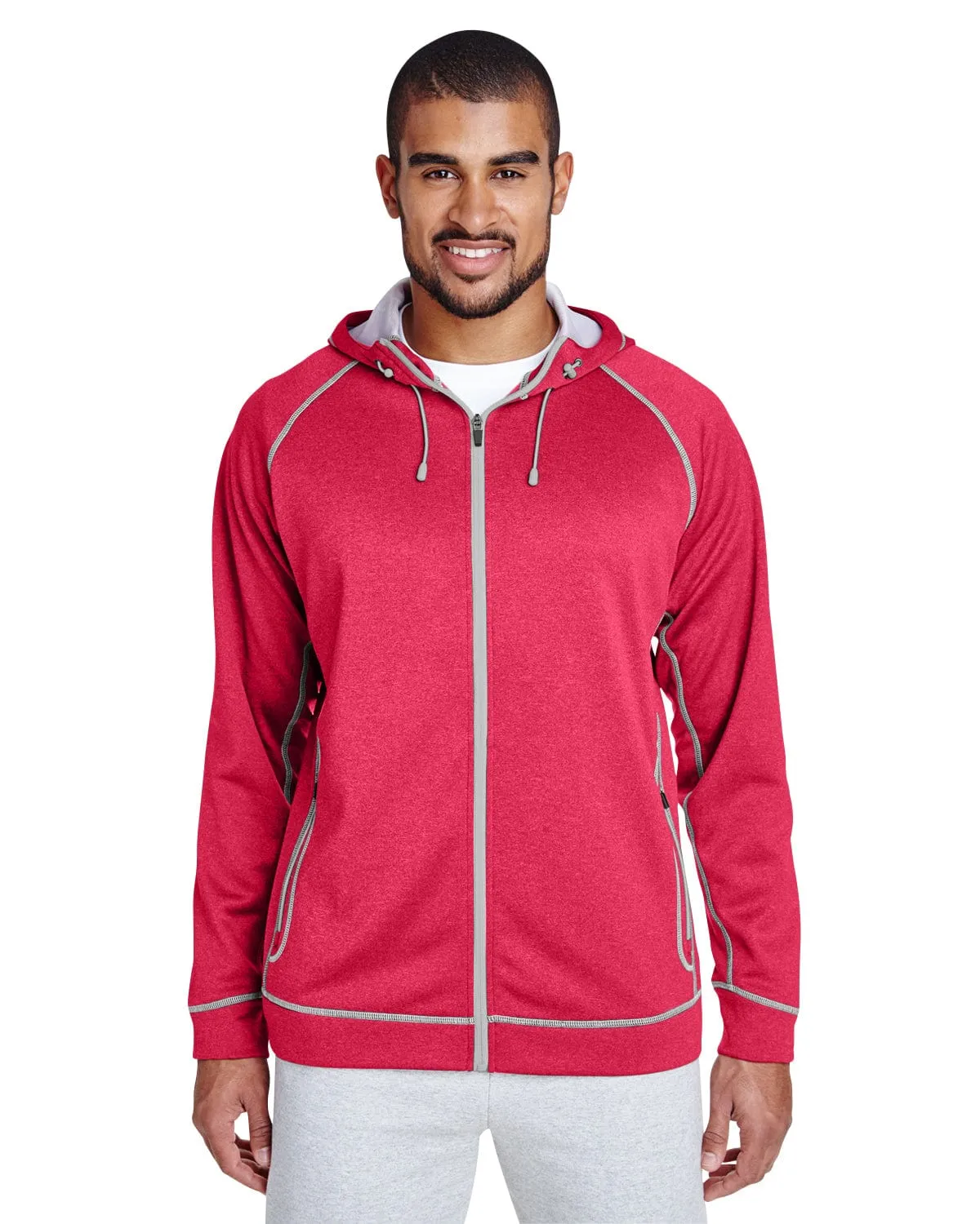 Team 365 Mens Excel Melange Performance Fleece Jacket