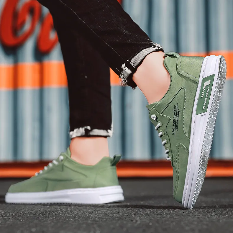 Tim - Olijfgroene Vrijetijdssneakers