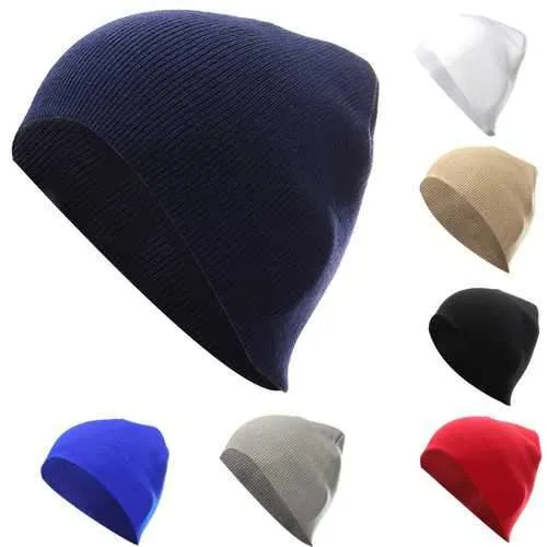 Unisex Men Women Knitted Slouch Beanie Hat Skiing Warm Outdoor Sport Cap