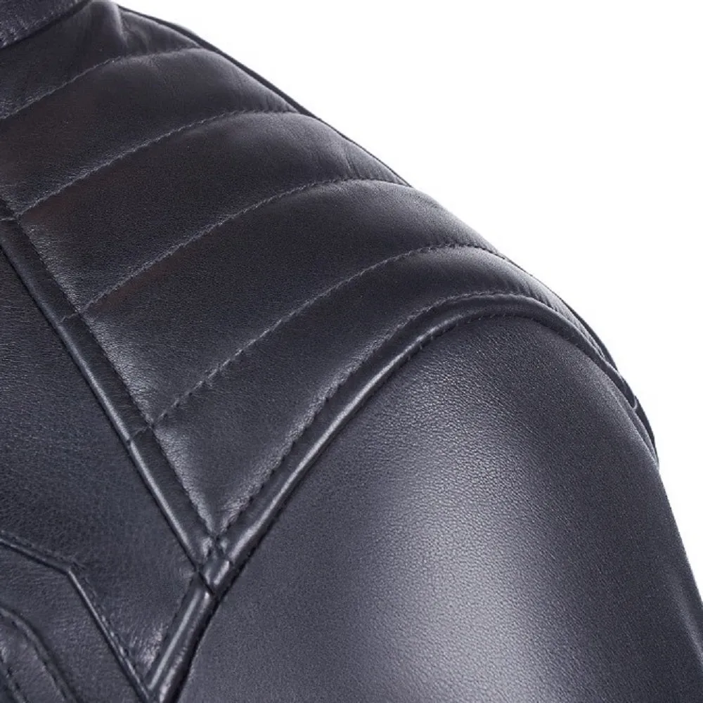 Vanguard Luxe Black Motorcycle Leather Jacket