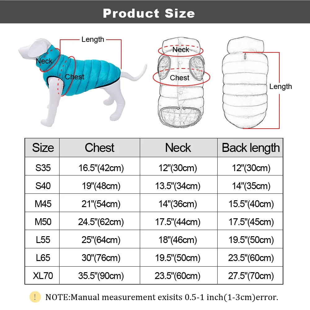 Warm Winter Reversible Dog Coat